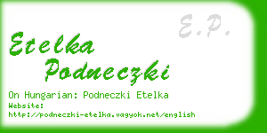 etelka podneczki business card